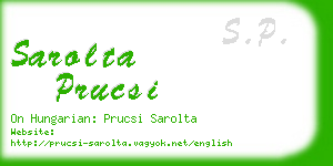 sarolta prucsi business card